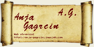 Anja Gagrčin vizit kartica